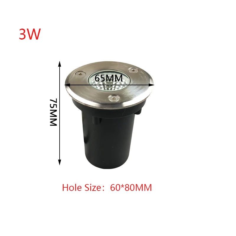 Waterproof Led Light Garden Underground 3W 5W 10W 15W IP67 Outdoor Buried Garden Path Spot Recessed Inground Lighting 220V DC12V