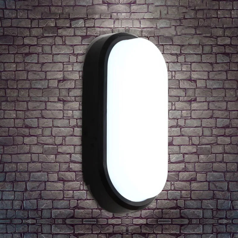 16W 20W Modern LED Moistureproof Wall Lamp Bathroom Porch Ceiling Sconce Aisle Indoor Outdoor Surface Mounted Oval Wall Lighting