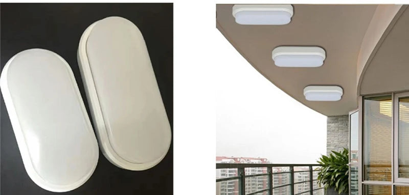 16W 20W Modern LED Moistureproof Wall Lamp Bathroom Porch Ceiling Sconce Aisle Indoor Outdoor Surface Mounted Oval Wall Lighting