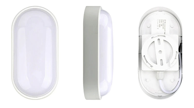 16W 20W Modern LED Moistureproof Wall Lamp Bathroom Porch Ceiling Sconce Aisle Indoor Outdoor Surface Mounted Oval Wall Lighting