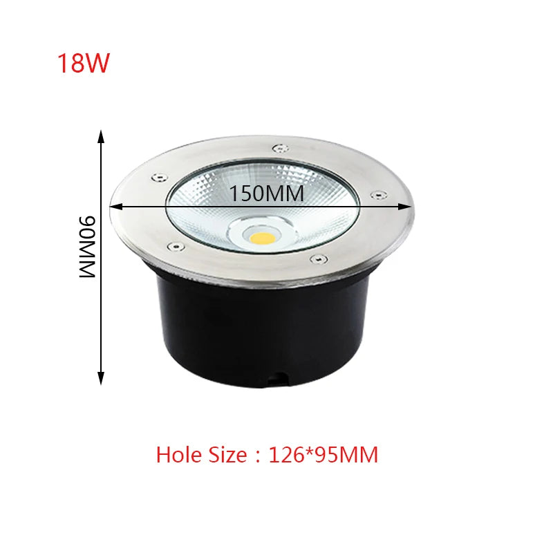 Waterproof Led Light Garden Underground 3W 5W 10W 15W IP67 Outdoor Buried Garden Path Spot Recessed Inground Lighting 220V DC12V