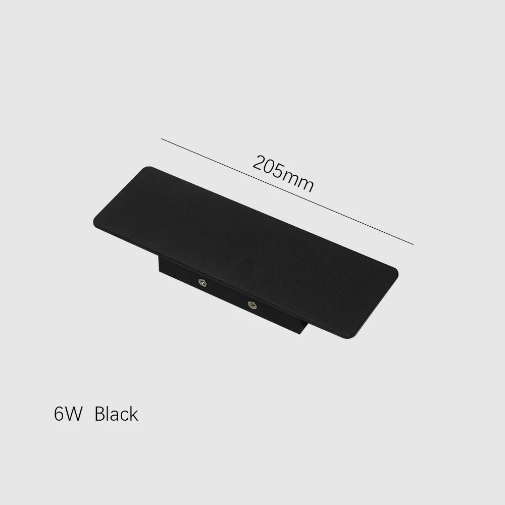Modern LED Wall Lamp Outdoor/Indoor Wall Lamp 110V 220V Straight Strip Aluminum Light White/Black/Gold/Coffee Wall Lamp Fixture