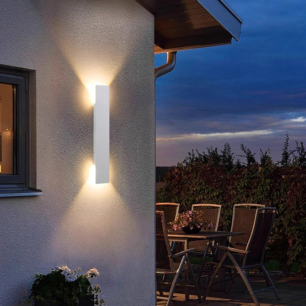Modern LED Wall Lamp Outdoor/Indoor Wall Lamp 110V 220V Straight Strip Aluminum Light White/Black/Gold/Coffee Wall Lamp Fixture