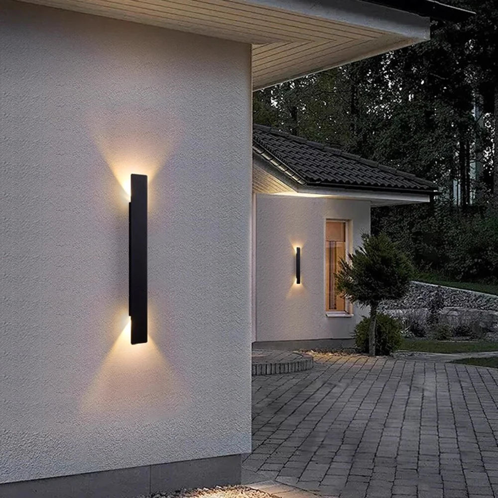 Modern LED Wall Lamp Outdoor/Indoor Wall Lamp 110V 220V Straight Strip Aluminum Light White/Black/Gold/Coffee Wall Lamp Fixture