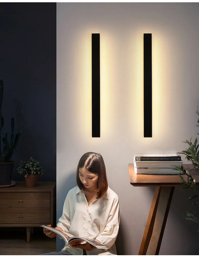 Outdoor waterproof wall lamp LED  strip background wall lamp stair garden lamp living room bedroom bedside ip65 wall lights