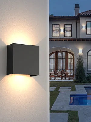 LED Wall Sconces 6W Modern Indoor Outdoor IP65 Wall Lamp, Up Down Wall Mount Lights for Living Room Hallway Bedroom