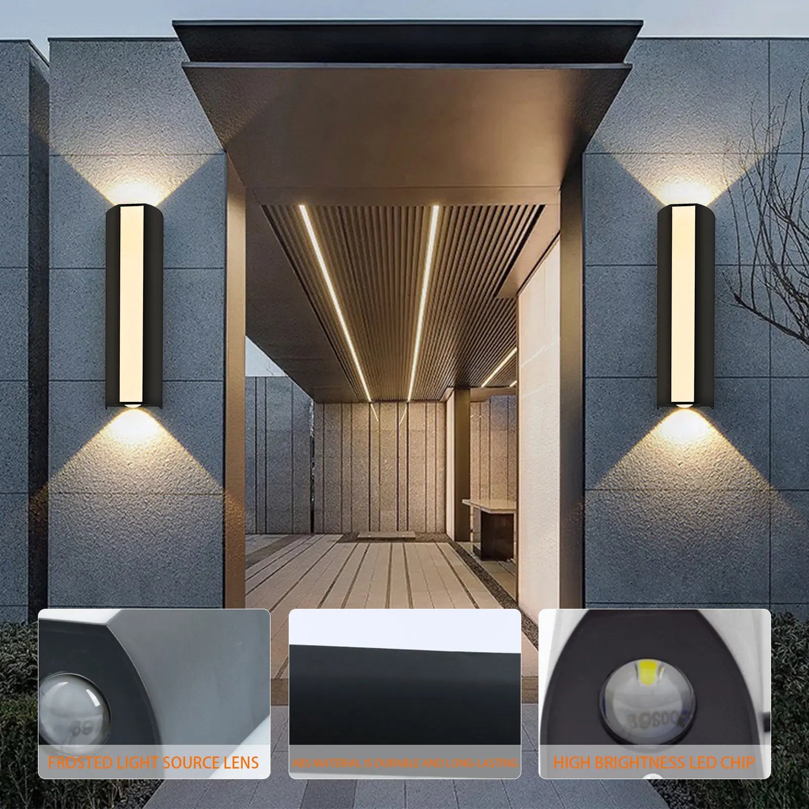 Outdoor LED Wall Light 10W IP66 Waterproof Lamp AC85-265V Warm White Cold White Exterior Wall Mounted Lighting for Home Decor